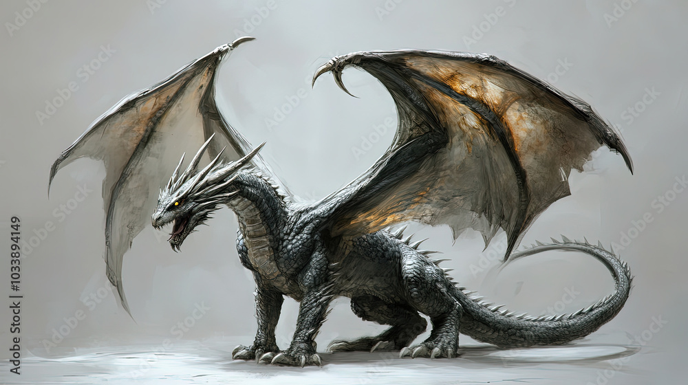 dragon on white background dragon on white background