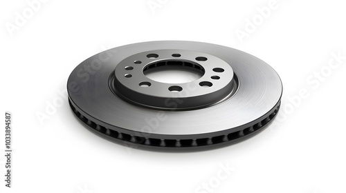 Automobile, aluminum disc. Isolated on white background. 3D rendering illustration. 