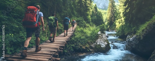 Eco conscious Hikers Crossi...