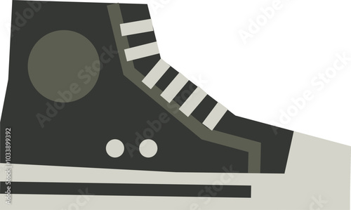 Sport fashion footwear color icon. Sneaker symbol