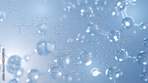 substance p molecular structure 3d, undecapeptide, structural chemical formula view from a microscope photo