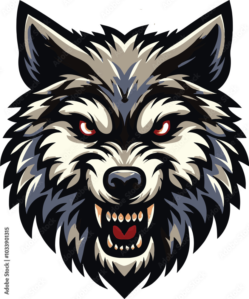 Fototapeta premium wolf head mascot