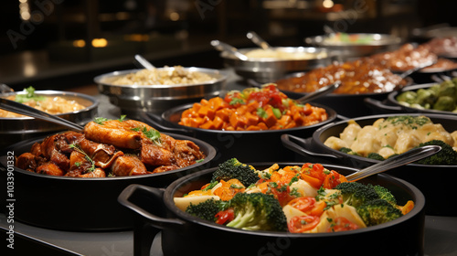 Cuisine Culinary Buffet Dinner Catering Dining Food Celebration Party Concept.