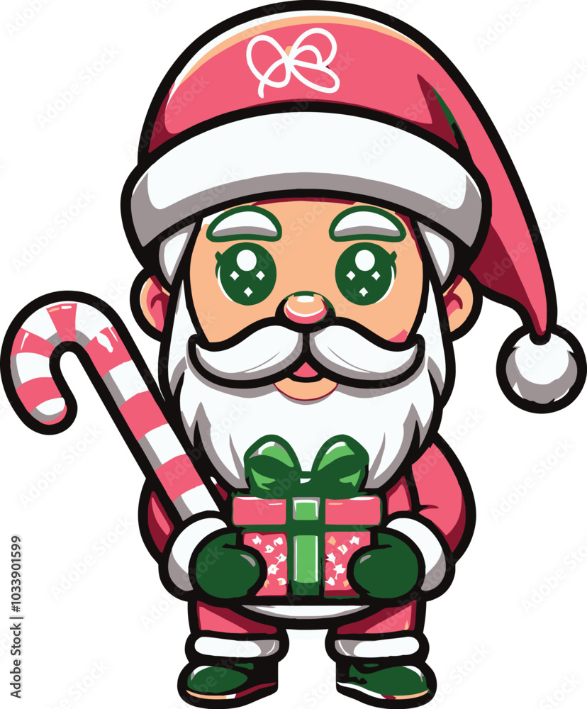 santa claus with a gift santa claus with a gift