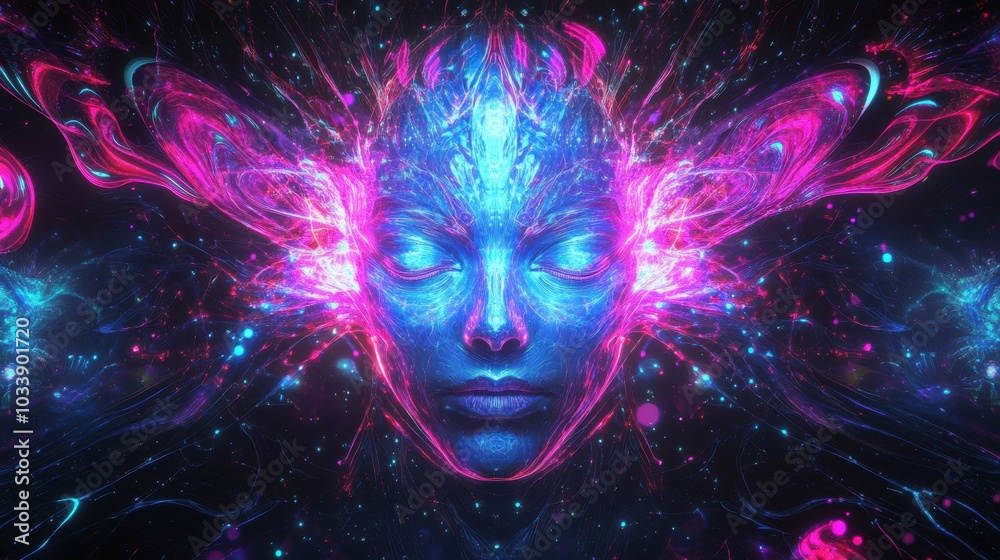 Close-up of a woman with glowing digital projections on her face, symbolizing technology, AI, and futuristic innovation in a digital world.
Close-up of a woman with glowing digital projections on her face, symbolizing technology, AI, and futuristic innovation in a digital world.