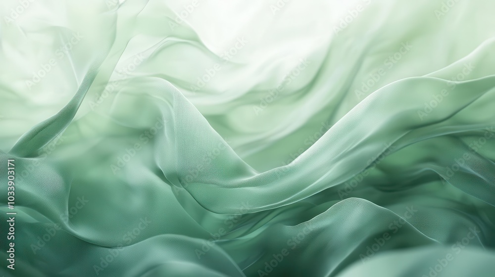 Obraz premium abstract organic background depicting shades of green with gentle curves, emphasizing the theme of environmental awareness and nature's beauty