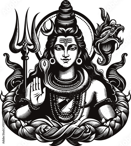 Shiva Vector illustration 