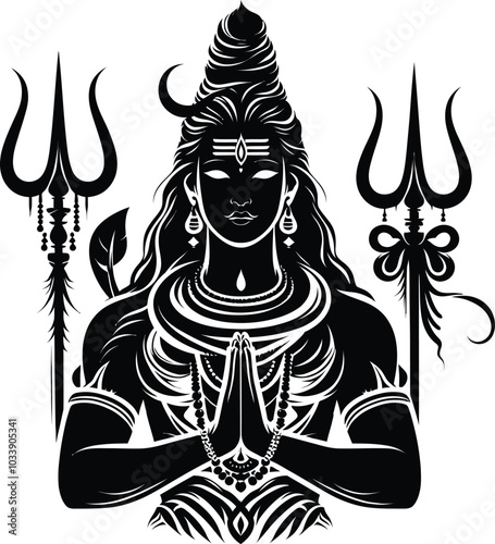 silhouette of Shiva 