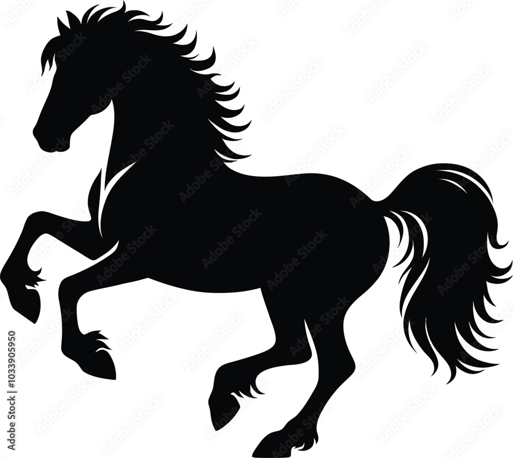 horse silhouette isolated on white background horse silhouette isolated on white background