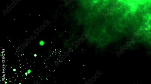  Green Particle Background Animation
