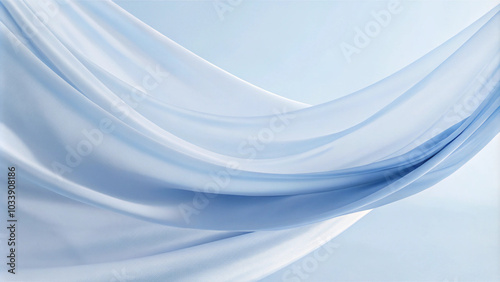 Abstract fluid metallic white grey wave in motion bright light background 3d render. Clear design elements for backgrounds, banners, posters, and covers. abstract blue wave background