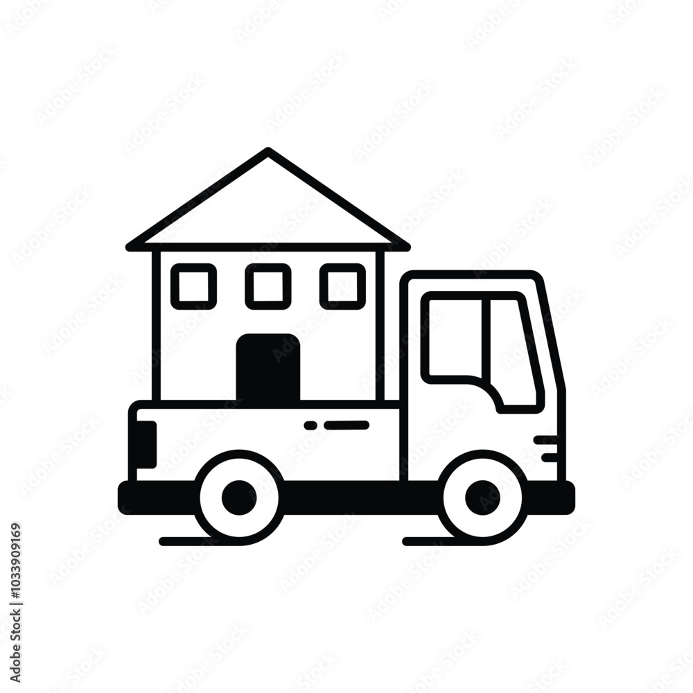 Moving Truck vector icon stock illustration Moving Truck vector icon stock illustration