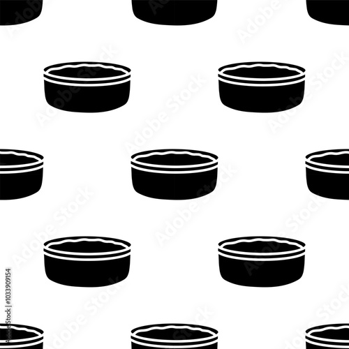 Water dipper silhouette cartoon seamless pattern, Vector.