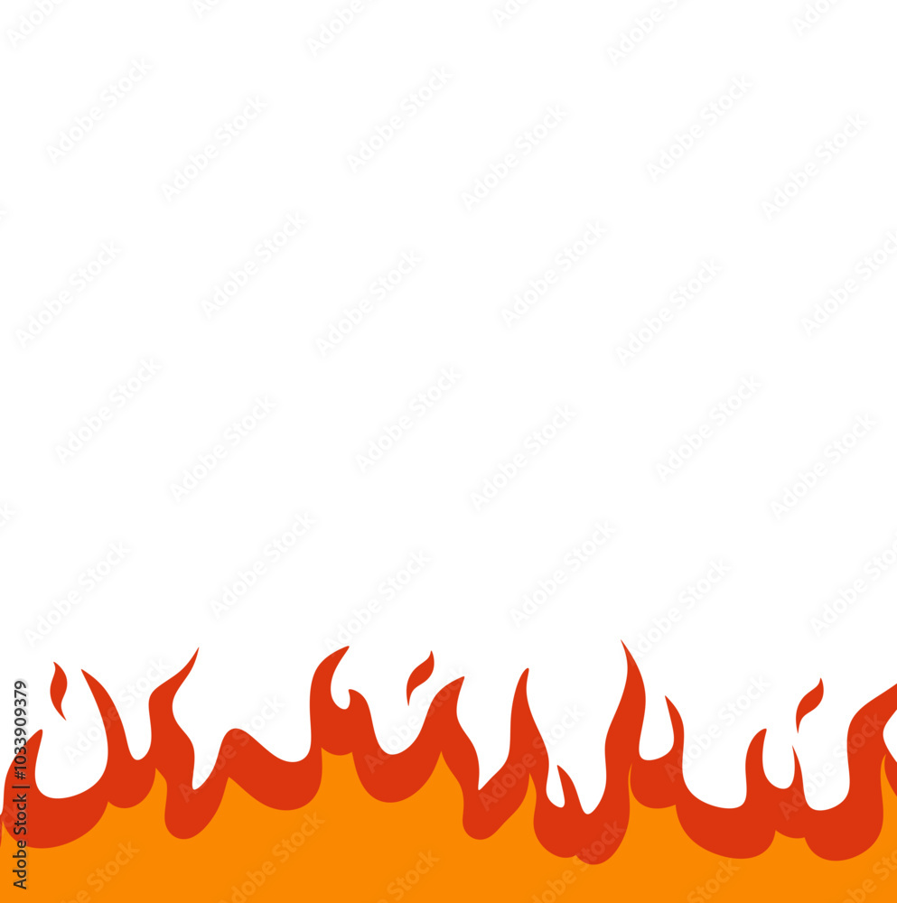 Fire Footer Illustration Fire Footer Illustration