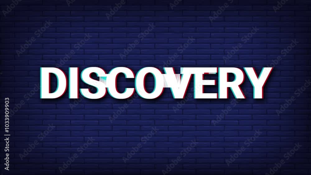Discovery company name text effect white color Discovery company name text effect white color