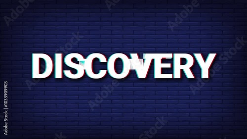 Discovery company name text effect white color 