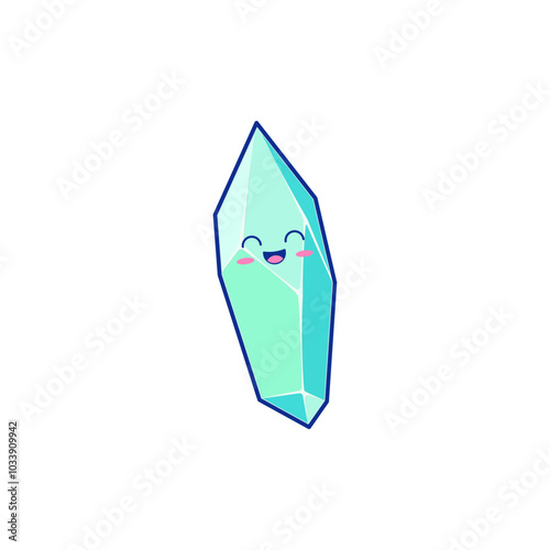 Cute Crystals Face Illustrations photo