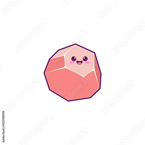 Cute Crystals Face Illustrations