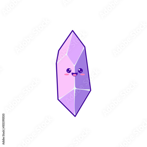 Cute Crystals Face Illustrations photo