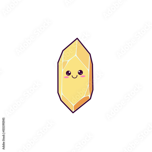Cute Crystals Face Illustrations photo