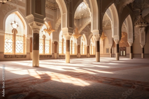 Architecture building flooring mosque.