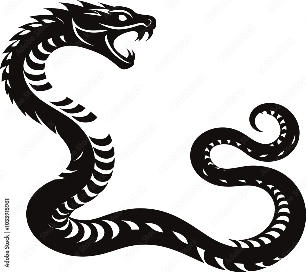 Fototapeta premium illustration of a snake