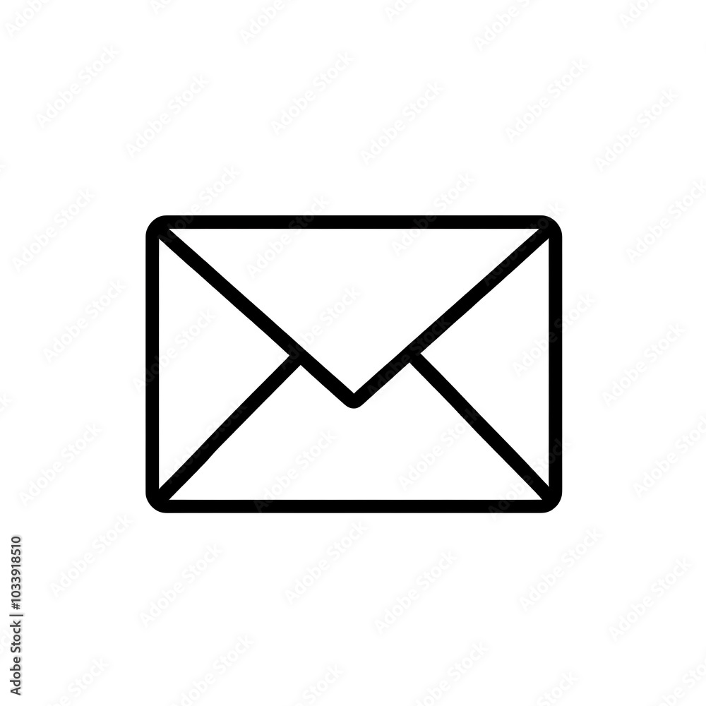 An illustration - A white mail packet in white background An illustration - A white mail packet in white background