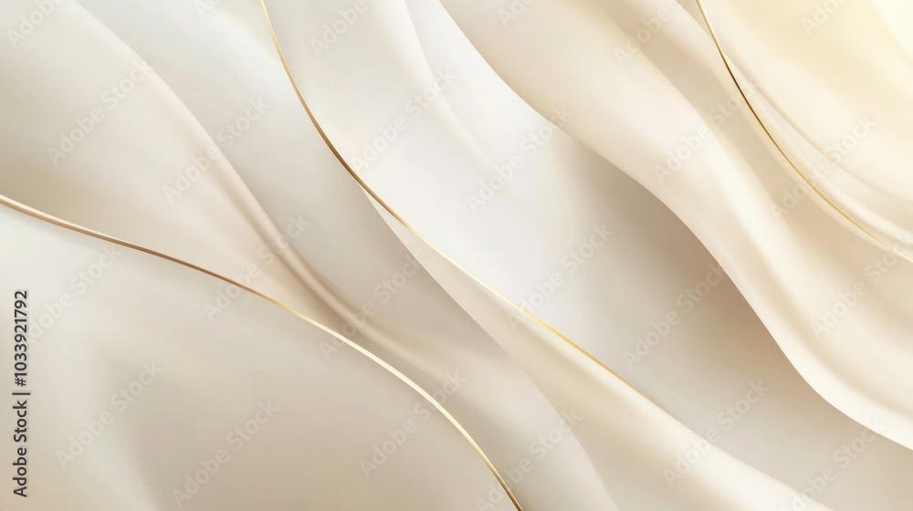 Abstract Gold and Cream Waves Abstract Gold and Cream Waves