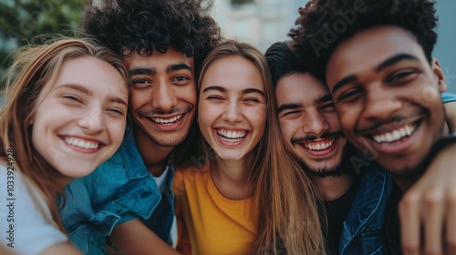 happy friends communicate via video call