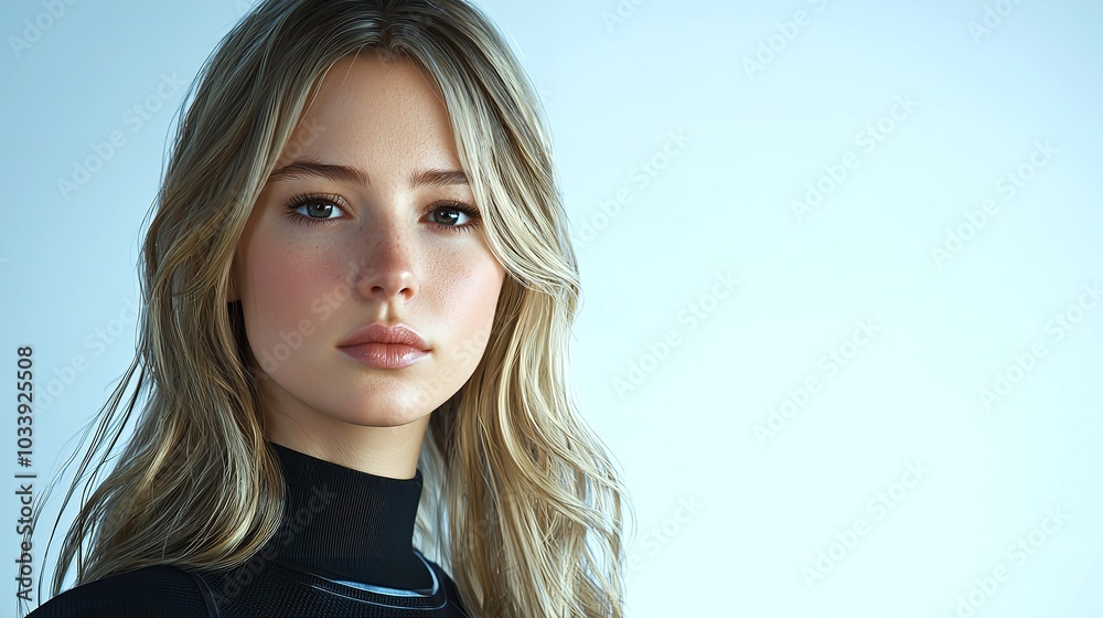 Confident young entrepreneur woman isolated on a white background with space for text Confident young entrepreneur woman isolated on a white background with space for text