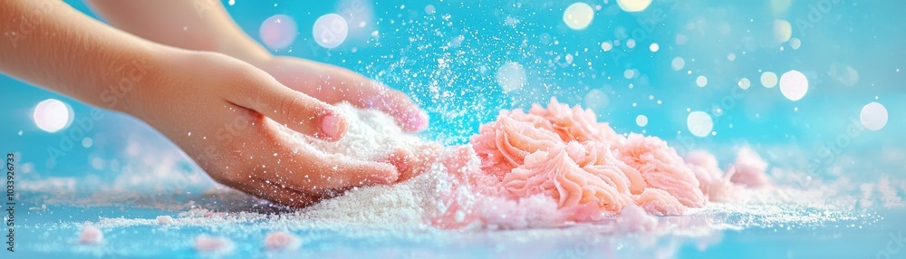 Delightful Playtime with Flour and Creamy Frosting Fun Delightful Playtime with Flour and Creamy Frosting Fun