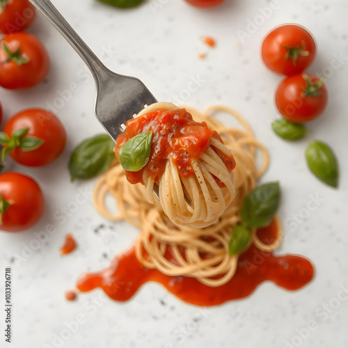 spaghetti with tomato sauce