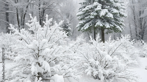 snow covered trees