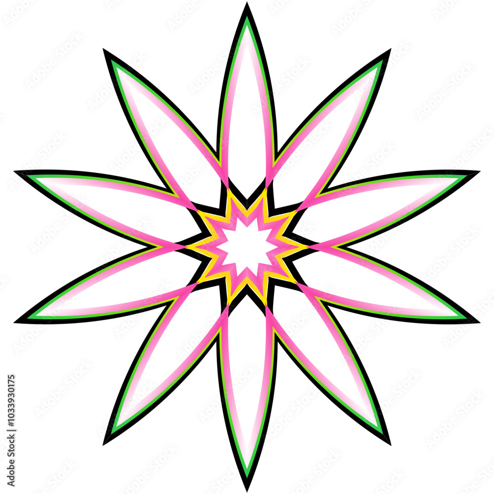 Beautiful colourful caleidoscope gradient flower petals art for commercial textile or background wallpaper Beautiful colourful caleidoscope gradient flower petals art for commercial textile or background wallpaper
