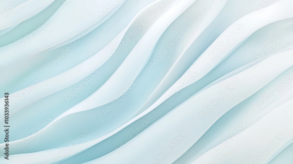 Abstract White and Blue Swirling Pattern