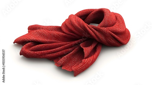 Football scarf, 3D render. 