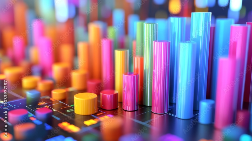Vibrant 3D Graphical Data Visualization Vibrant 3D Graphical Data Visualization