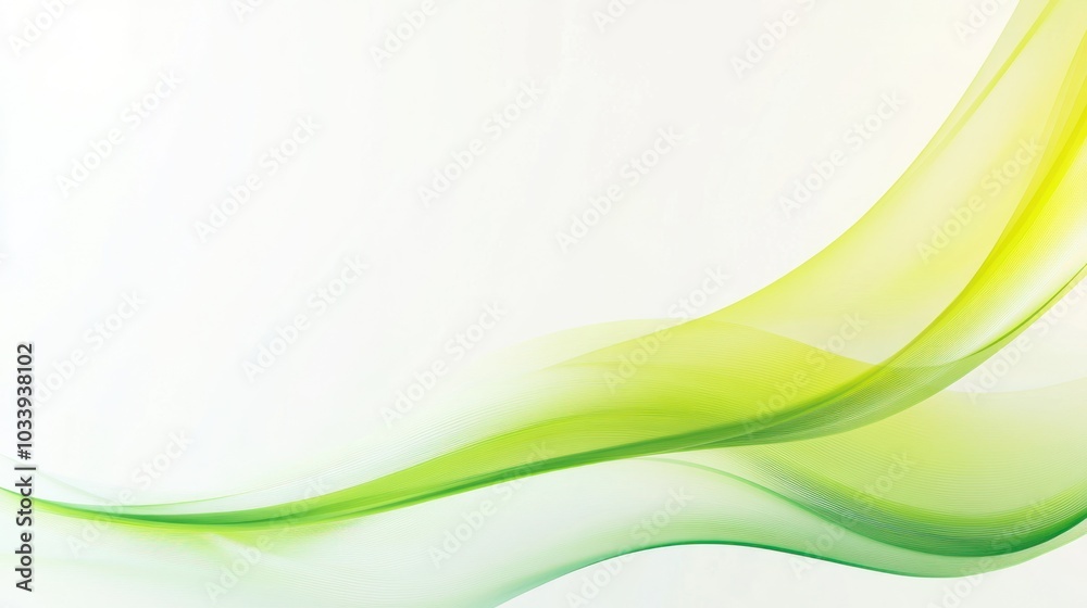 Abstract Green and Yellow Waves Abstract Green and Yellow Waves