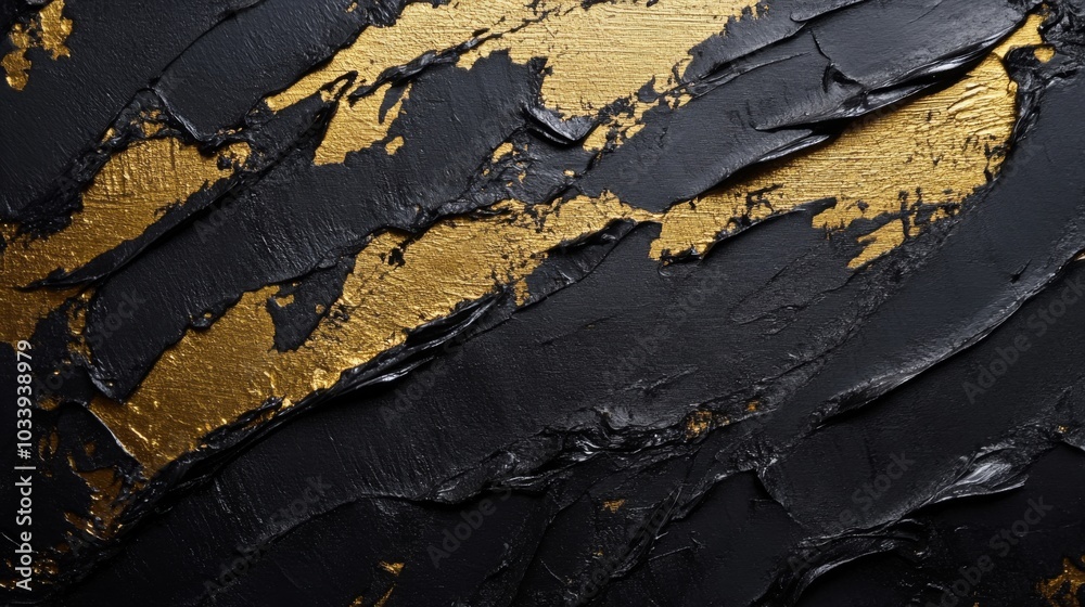 Abstract Black and Gold Texture Abstract Black and Gold Texture