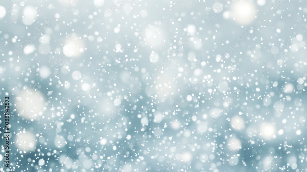 Abstract Winter Background with Bokeh Lights