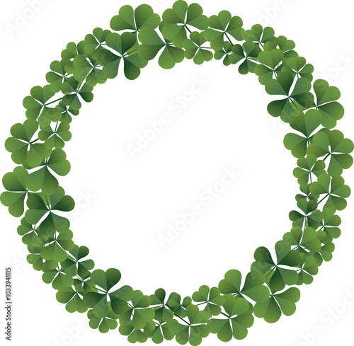green clover leaves.