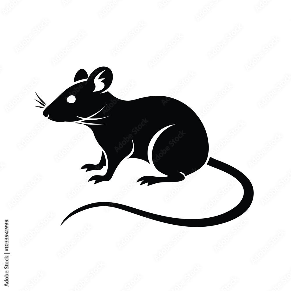 Mice Rat Silhouette Icon Vector Design Modern Logo