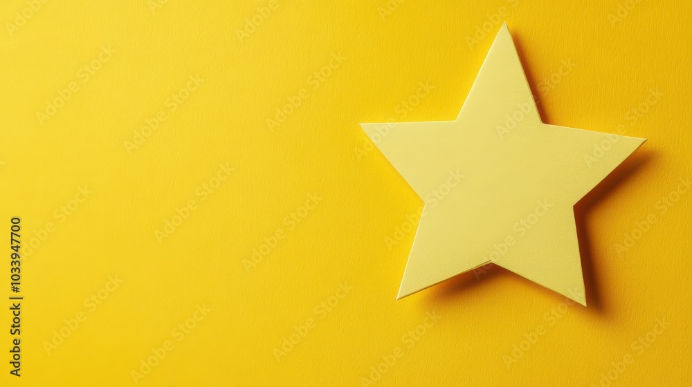 Yellow Star Shape on Bright Background Yellow Star Shape on Bright Background