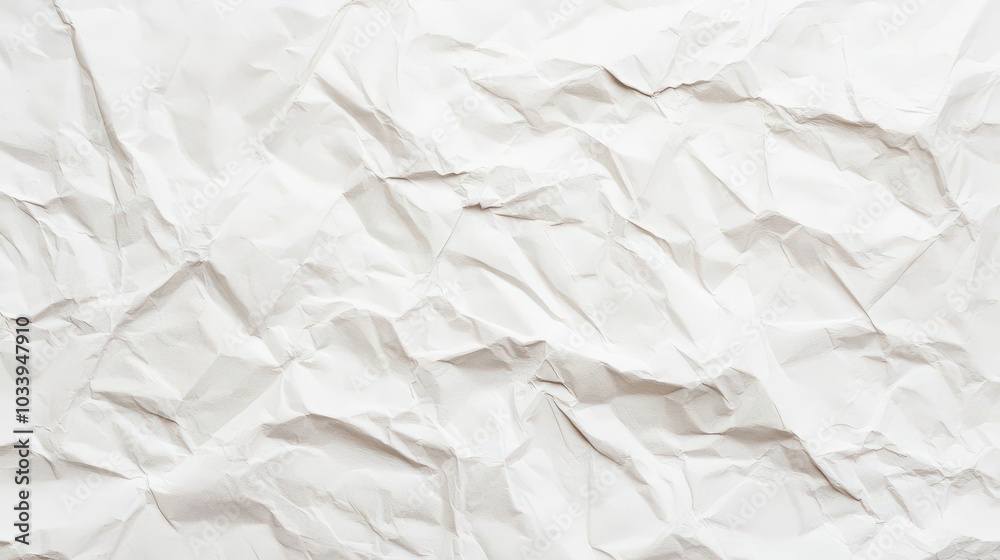 Obraz premium Crumpled White Paper Background Texture