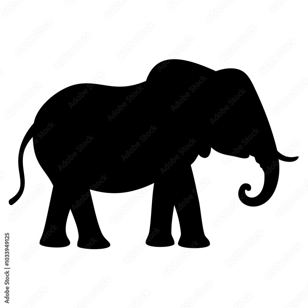 Obraz premium Elephant animal silhouette, Vector image