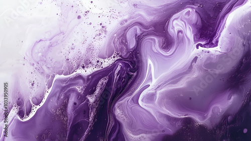 A mesmerizing swirl of lavender hues, evoking a sense of serenity and wonder, where fluid shapes flow seamlessly into an abstract fantasy photo