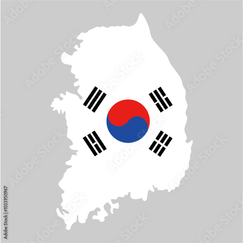 South Korea map. Vector image