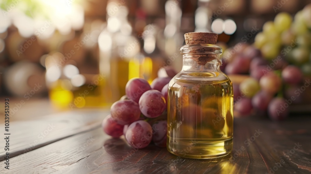 grape seed extract in a small jar. Selective focus. Generative AI, grape seed extract in a small jar. Selective focus. Generative AI,