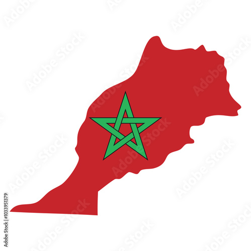 Marocco island map. Vector image