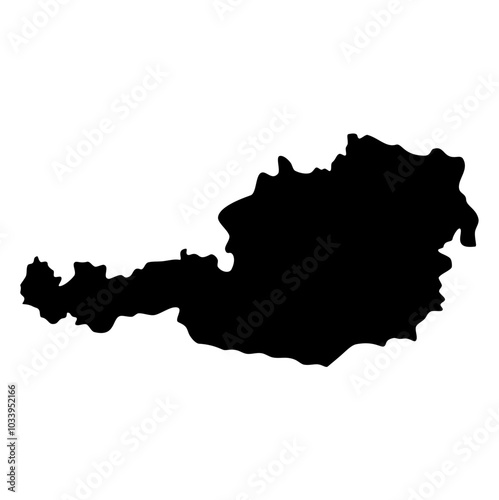 Austria island map silhouette image